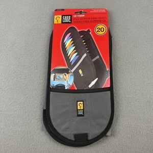 NEW Case Logic Car Sun Visor 20 CD Holder Double Sided Closes Opens AV20 Black